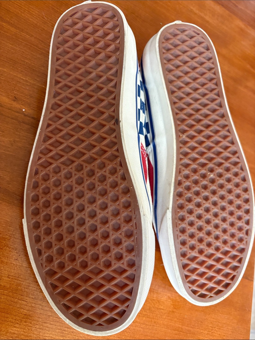 Vans USA Checkerboard & Striped Red and Blue style 95 - Picture 3 of 6